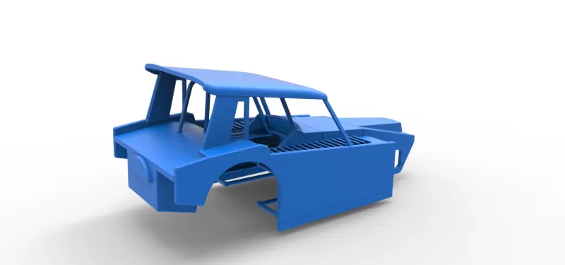 Shell of Vintage Dirt Modified stock car Version 6 Scale 1:25 - Model preview 12