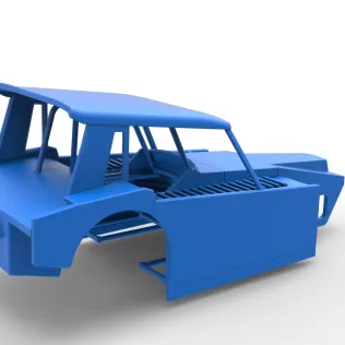 Shell of Vintage Dirt Modified stock car Version 6 Scale 1:25 - Model thumbnail 12