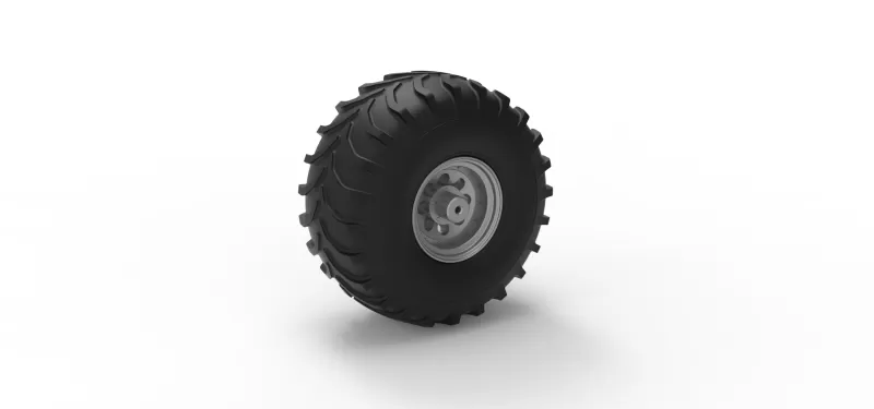Rear wheel from Mud dragster Scale 1:25 - Model preview 9
