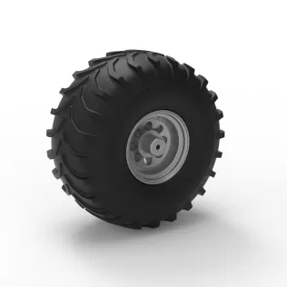 Rear wheel from Mud dragster Scale 1:25 - Model thumbnail 9