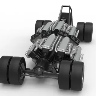 Vintage AWD Dragster Base Scale 1:25 - Model thumbnail 5