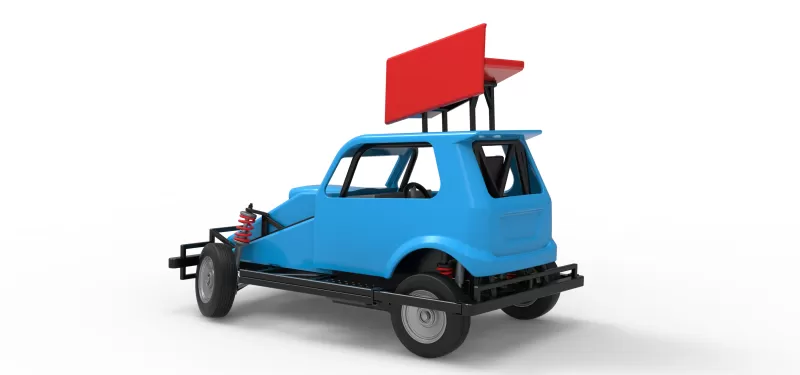 New Zealand Ministock car while turning Version 3 Scale 1:25 - Model preview 12