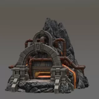 Dwarven Lava Forge STL File for 3D Print - Model thumbnail 4