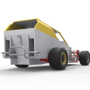 Vintage Dirt Modified stock car Version 7 Scale 1:25 - Model thumbnail 19