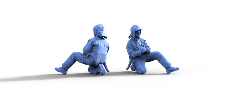 Firefighter figure for ship model - Model preview 1