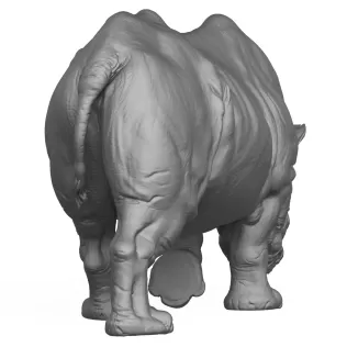 3D Printable Wild Animal Rhinoceros - Model thumbnail 5