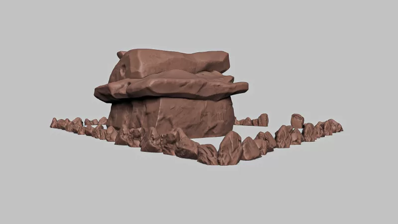 Stone Age Cartoon House 2 #RoZ - Model preview 7