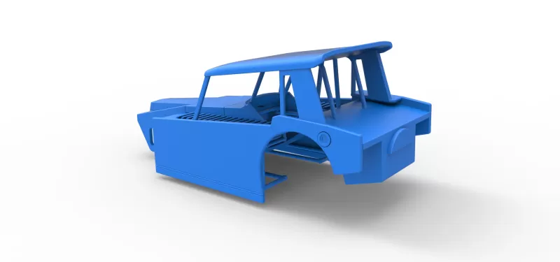 Shell of Vintage Dirt Modified stock car Version 6 Scale 1:25 - Model preview 9