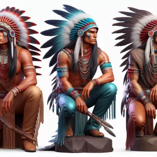 Set of Three Apache Models