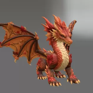 Autumn Ember Dragon STL File for 3D Print - Model thumbnail 10