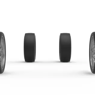 Wheel Set of Vintage Front engine dragster V8 Scale 1:25 - Model thumbnail 4