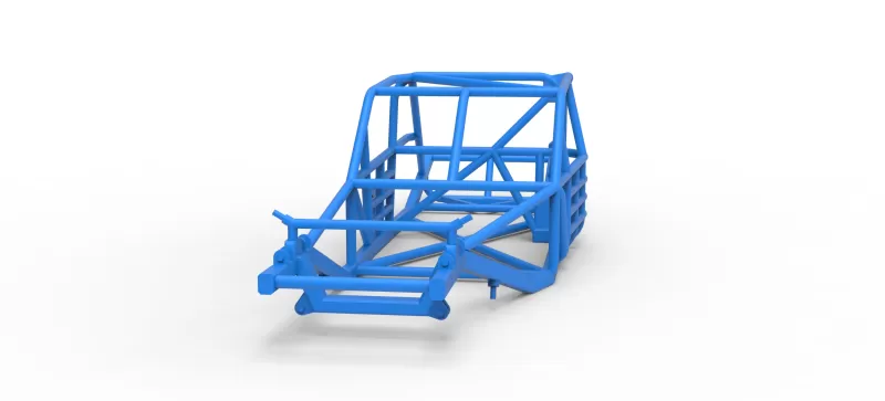 Frame of Vintage Asphalt Modified stock car Version 3 Scale 1:25 - Model preview 4