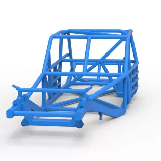 Frame of Vintage Asphalt Modified stock car Version 3 Scale 1:25 - Model thumbnail 4