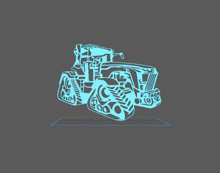 Tractor - John Deer JDR8X Wall Art - Model preview 2