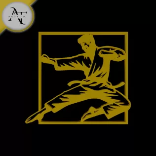 Karate fighter - Silhouette - 2D Wall Art Decor