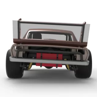 Vintage Semi-Late Model Stock Car while turning Scale 1:25 - Model thumbnail 16