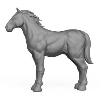 3D Printable Horse - Model thumbnail 3