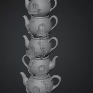 Enchanted Teapot Tower STL File for 3D Printing - Model thumbnail 7
