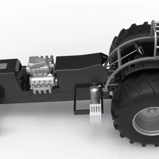 Vintage Pulling tractor Version 3 Scale 1:25 - Model thumbnail 10