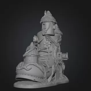 Enchanted Boot House STL File for 3D Printing