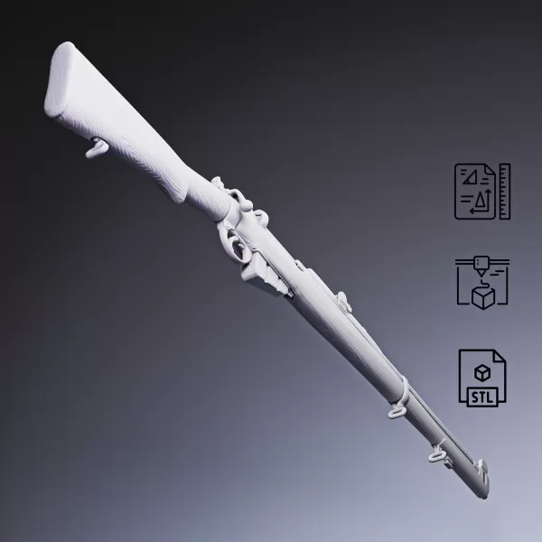 Lee Enfield MkIII Bolt-Action Rifle #RoZ - Model preview 4