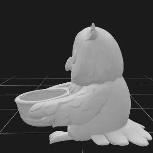 Owl Holding Gift Basket - Model thumbnail 3