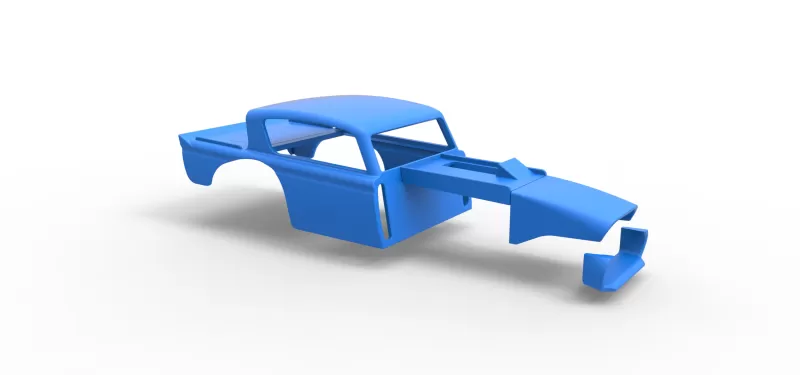 Shell of Vintage Asphalt Modified stock car V7 Scale 1:25 - Model preview 16