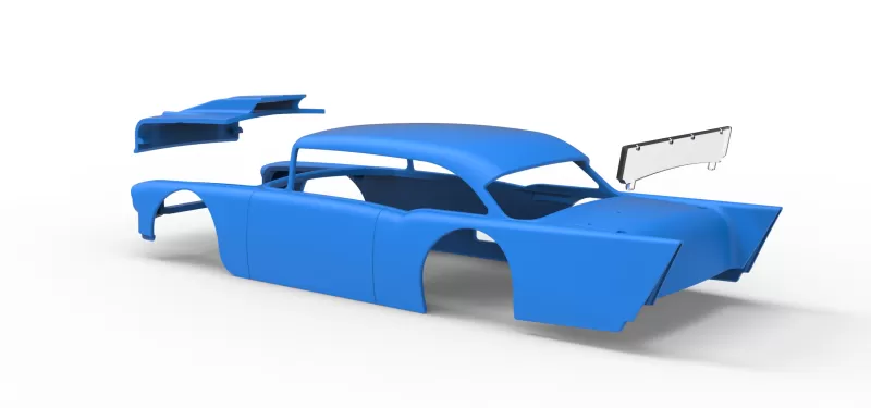 Shell of Vintage Asphalt Modified stock car V9 Scale 1:25 - Model preview 20