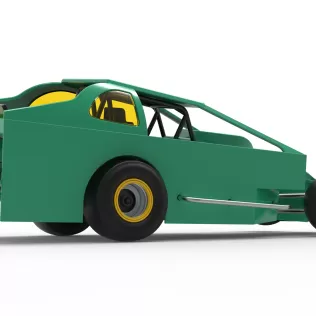 Northeast Dirt Modified stock car while turning V2 Scale 1:25 - Model thumbnail 21