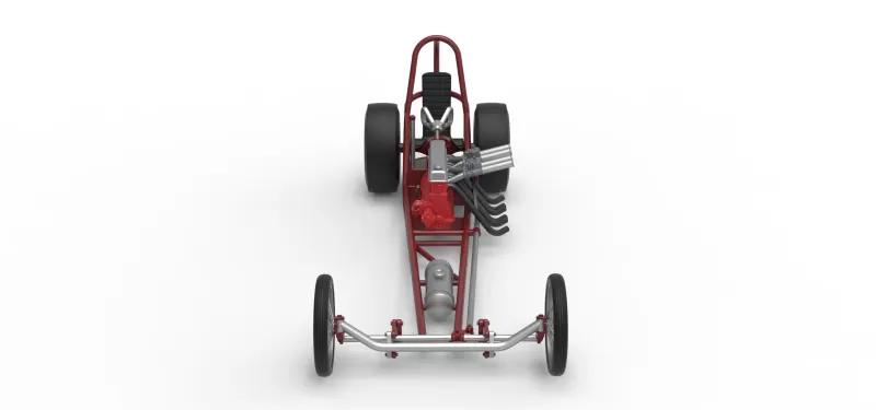Vintage Front engine dragster Base Version 6 Scale 1:25 - Model preview 8