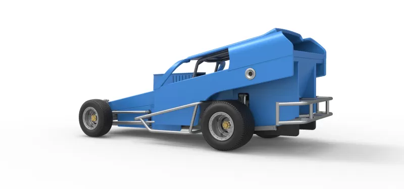 Vintage Dirt Modified stock car Version 2 Scale 1:25 - Model preview 13