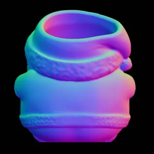 Santa Claus pencil holder / flower pot - Model thumbnail 1