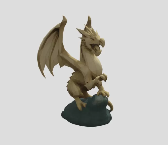 Dragon Statue - Model preview 3