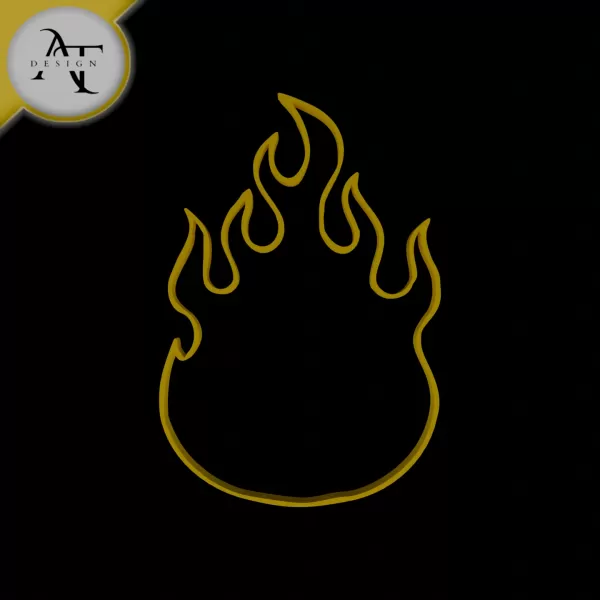 Simple Flame Symbol - 2D Art - Model preview 1