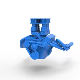 Engine of Vintage Supermodified stock car V3 Scale 1:25 - Model thumbnail 4