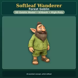 Forest Goblin Bundle – Stylized Kitbash High-Poly Character Pack - Model thumbnail 6