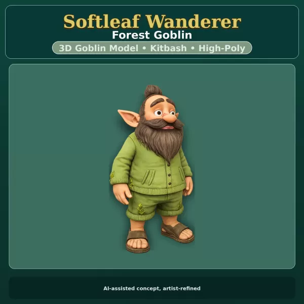 Forest Goblin Bundle – Stylized Kitbash High-Poly Character Pack - Model preview 6