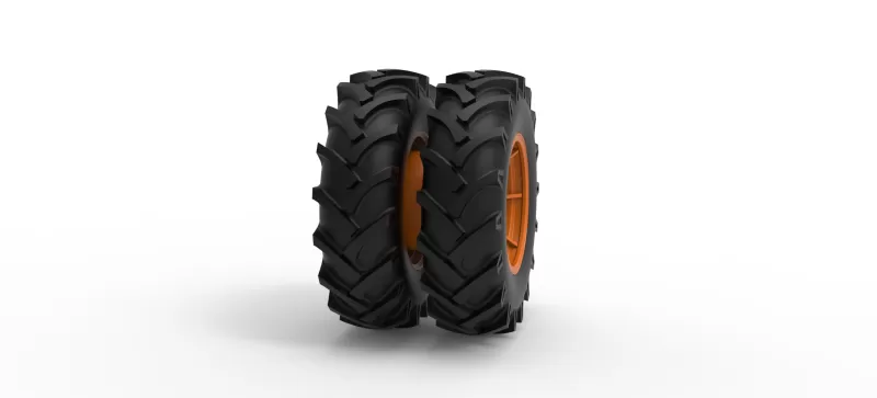 Front wheel of Racing Combine Harvester Version 2 Scale 1:25 - Model preview 3