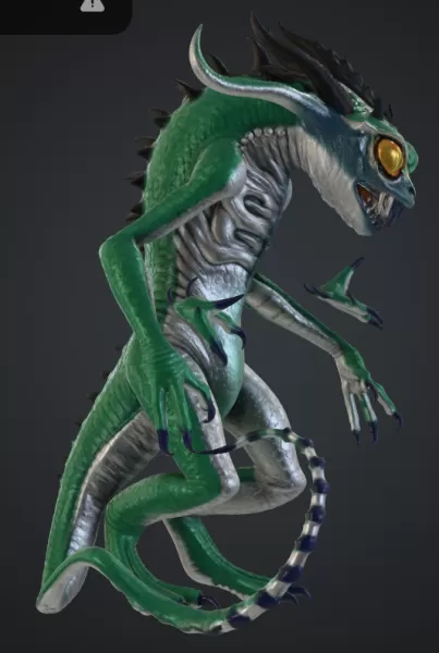 grünes monster - Model preview 2