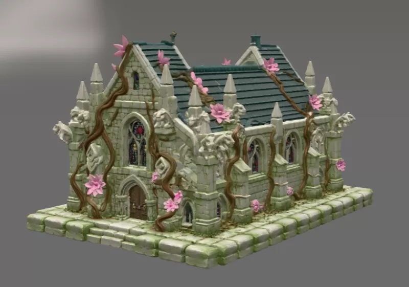 Blossom Cathedral STL File for 3D Print - Model preview 5