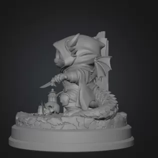 Fantasy Assassin Dragon STL File for 3D Printing - Model thumbnail 7
