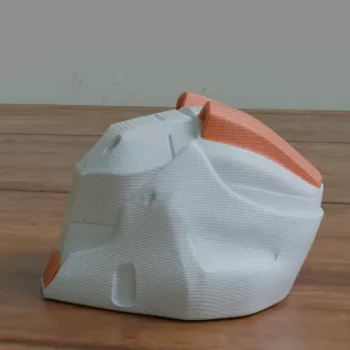 Mini Cyberpunk Helmet – 3D Printable Collectible - Model thumbnail 4