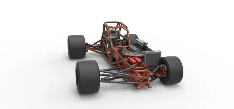 Supermodified front engine race car Base Version 3 Scale 1:25 - Model preview 26