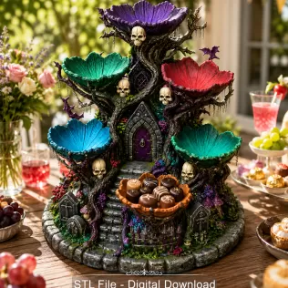 Haunted Hollow Gothic Organizer STL File for 3D Print - Model thumbnail 3