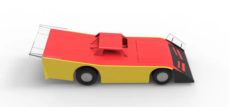Vintage Dirt late model Race car Version 5 Scale 1:25 - Model preview 23