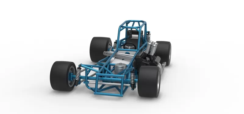 Vintage Supermodified stock car Base Version 3 Scale 1:25 - Model preview 5