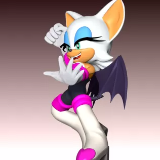 **Rouge the Bat is a character that appears in the Sonic the Hed - Model thumbnail 5