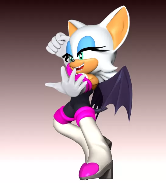 **Rouge the Bat is a character that appears in the Sonic the Hed - Model preview 5