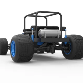 Vintage Dirt Supermodified stock car Base Scale 1:25 - Model thumbnail 15