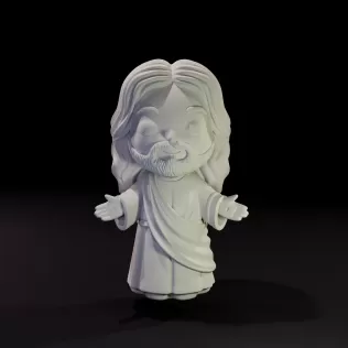 Chibi Jesus Christ - Stylized Religious 3D Printable Figure - Model thumbnail 2
